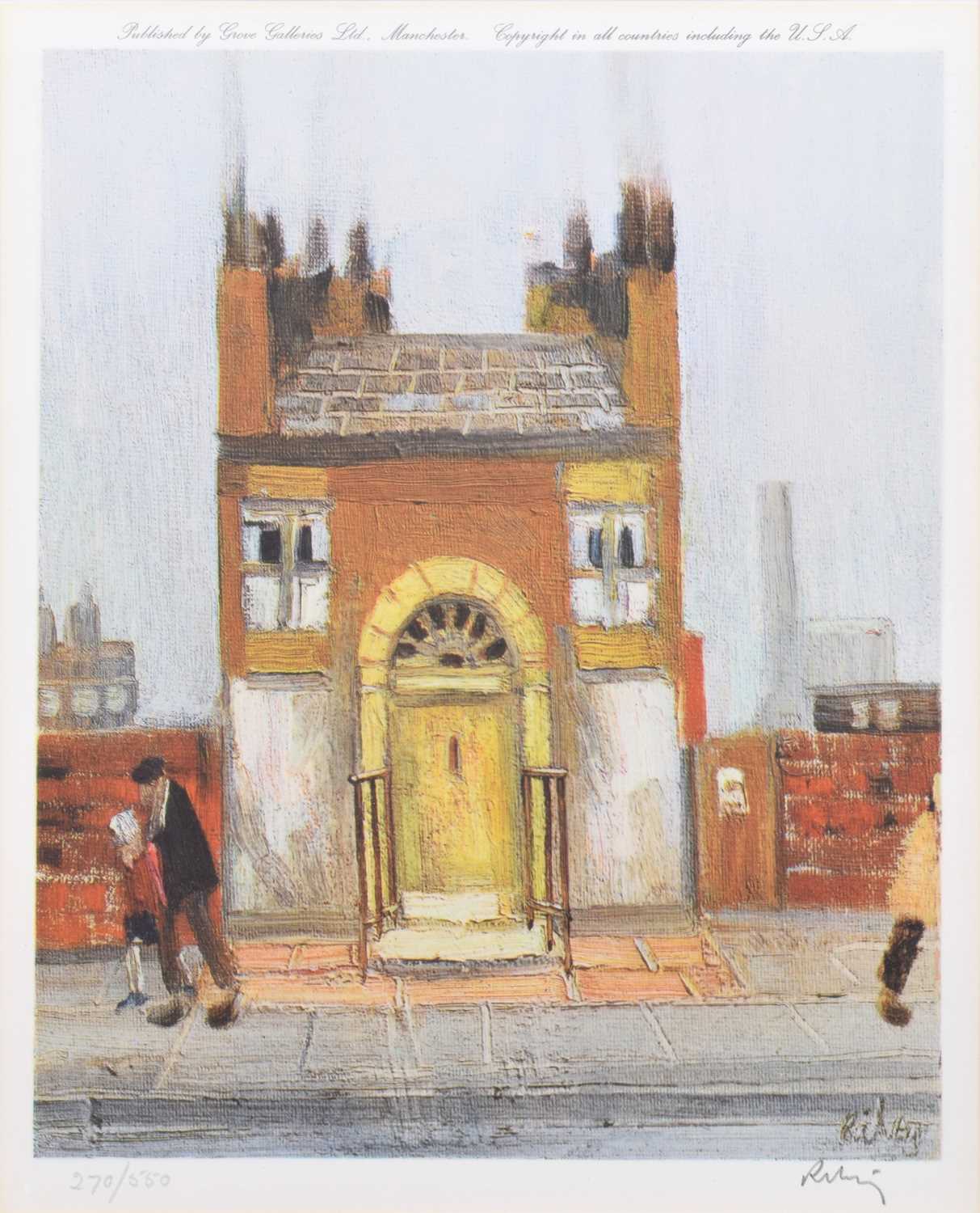 Harold Riley (British 1934-) "The Yellow Door"