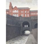 Roger Hampson (British 1925-1996) "The Croal under Knowsley Street, Bolton"