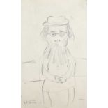 L.S. Lowry R.A. (British 1887-1976) Preliminary sketch for 'Woman with a Beard'