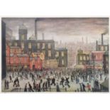 L.S. Lowry R.A. (British 1887-1976) "Our Town"