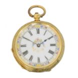 An 18ct gold fob watch by Andre Mathey,