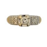 An 18ct gold diamond dress ring,