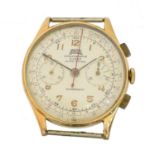 An 18ct gold Egona chronograph wristwatch,