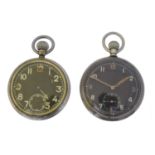 Two military pocket watches,