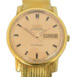 An 18ct gold Omega Constellation wristwatch,