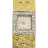 An 18ct gold diamond Bueche Girod wristwatch,