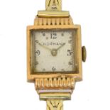 An 18ct gold Normana wristwatch,