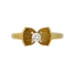 An 18ct gold diamond dress ring,