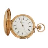 A 9ct gold hunter pocket watch by W. Elliot, Fleetwood,