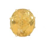 A 9ct gold citrine dress ring,