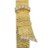 An 18ct gold diamond Bueche Girod bracelet watch,