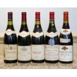 5 bottles mixed Lot fine and good, mature Red Burgundy