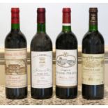 4 bottles mixed LOT Fine, mature and Classified Growth Claret