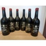 6 Bottles Dow’s Vintage Port 1963