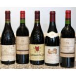 5 bottles of fine Claret, Chateauneuf du Pape, Pomerol and Red Burgundy