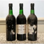 Three bottles of Taylors 1970's vintage port