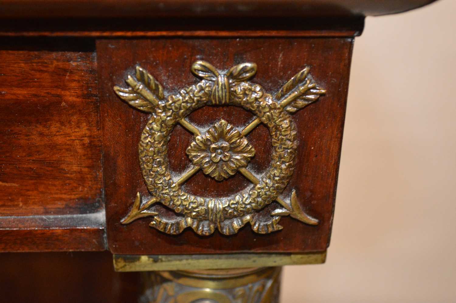 19th Century Empire Style Mahogany Open Bookcase - Image 3 of 7