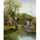 John Wallace (British 1841-1905) "Jesmond Dene, Newcastle upon Tyne" and "The Waterfall in Jesmond D