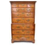 George I Walnut Chest on Chest