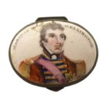 Enamel snuff box Marquis of Wellington