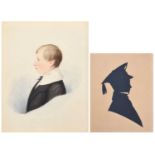 English School (19th century) Two portrait miniatures