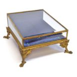 Victorian Gothic Revival Gilt Metal Display Case