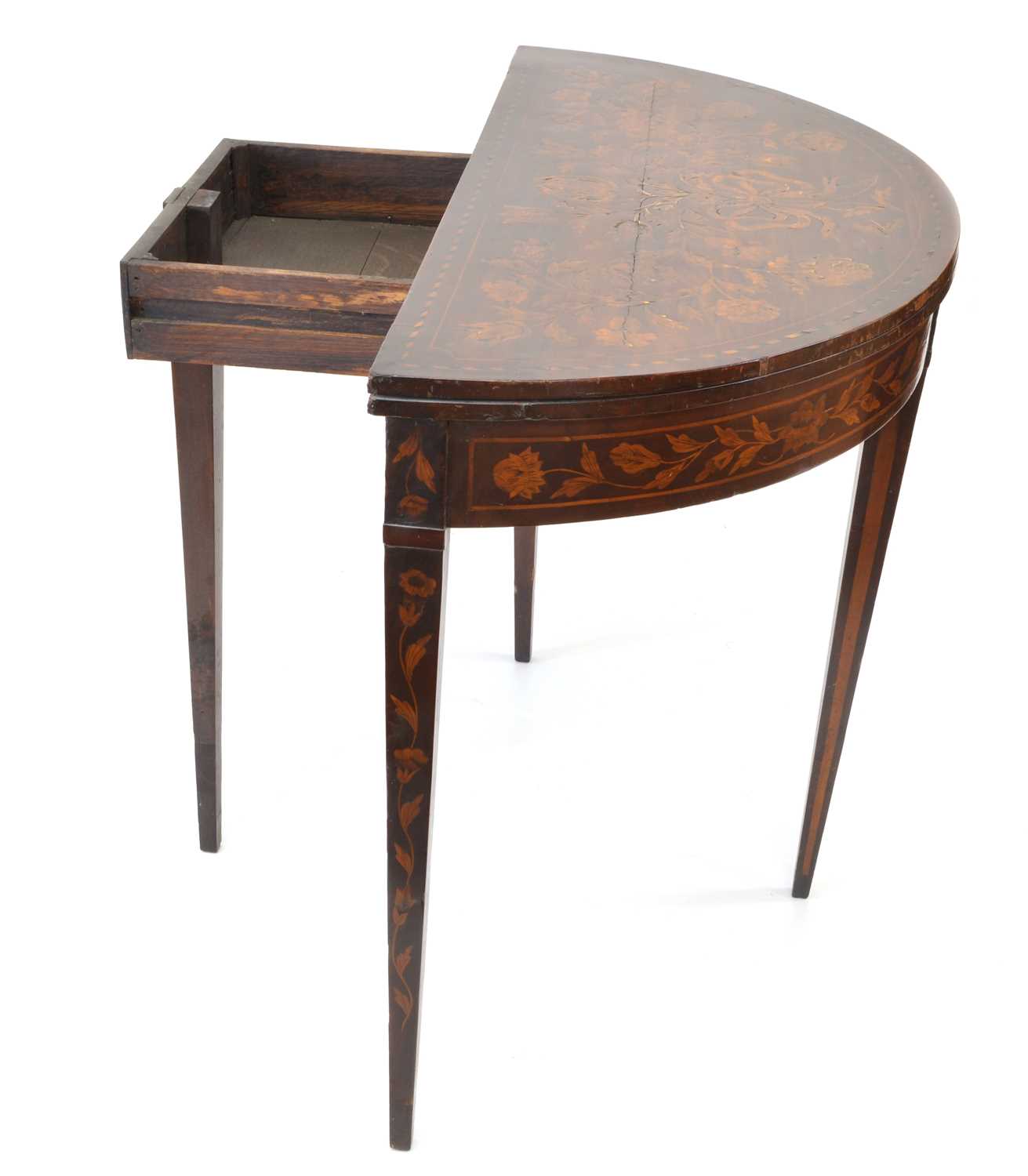 19th Century Dutch Marquetry Card Table - Image 3 of 9