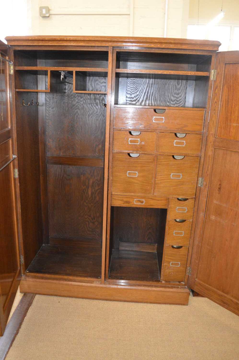 Early 20th Century Pollard Oak Compactum Wardrobe - Image 2 of 4