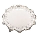 A George V silver salver,