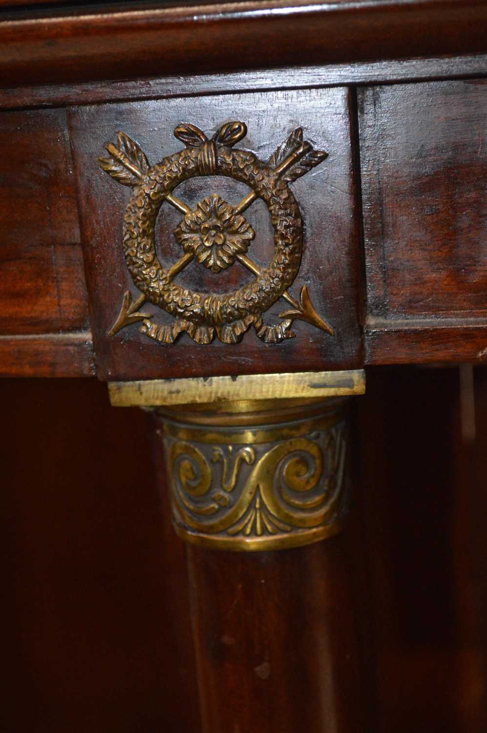 19th Century Empire Style Mahogany Open Bookcase - Image 4 of 7