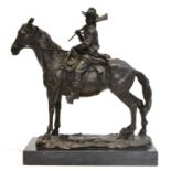 Bronze of a Cowboy After Frederick Remington