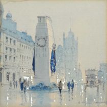 William Francis Longstaff (British 1879-1953) "The Cenotaph" and "Westminster Abbey"