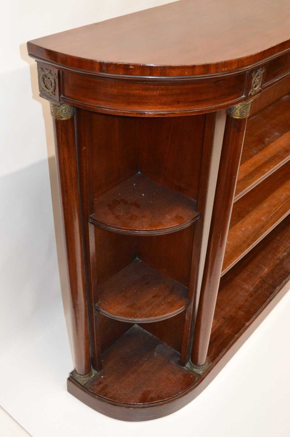 19th Century Empire Style Mahogany Open Bookcase - Image 2 of 7