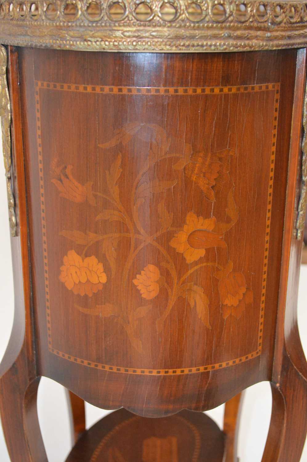 Late 19th Century Louis XV Style French Marquetry and Ormolu Mounted Side Table - Image 4 of 8