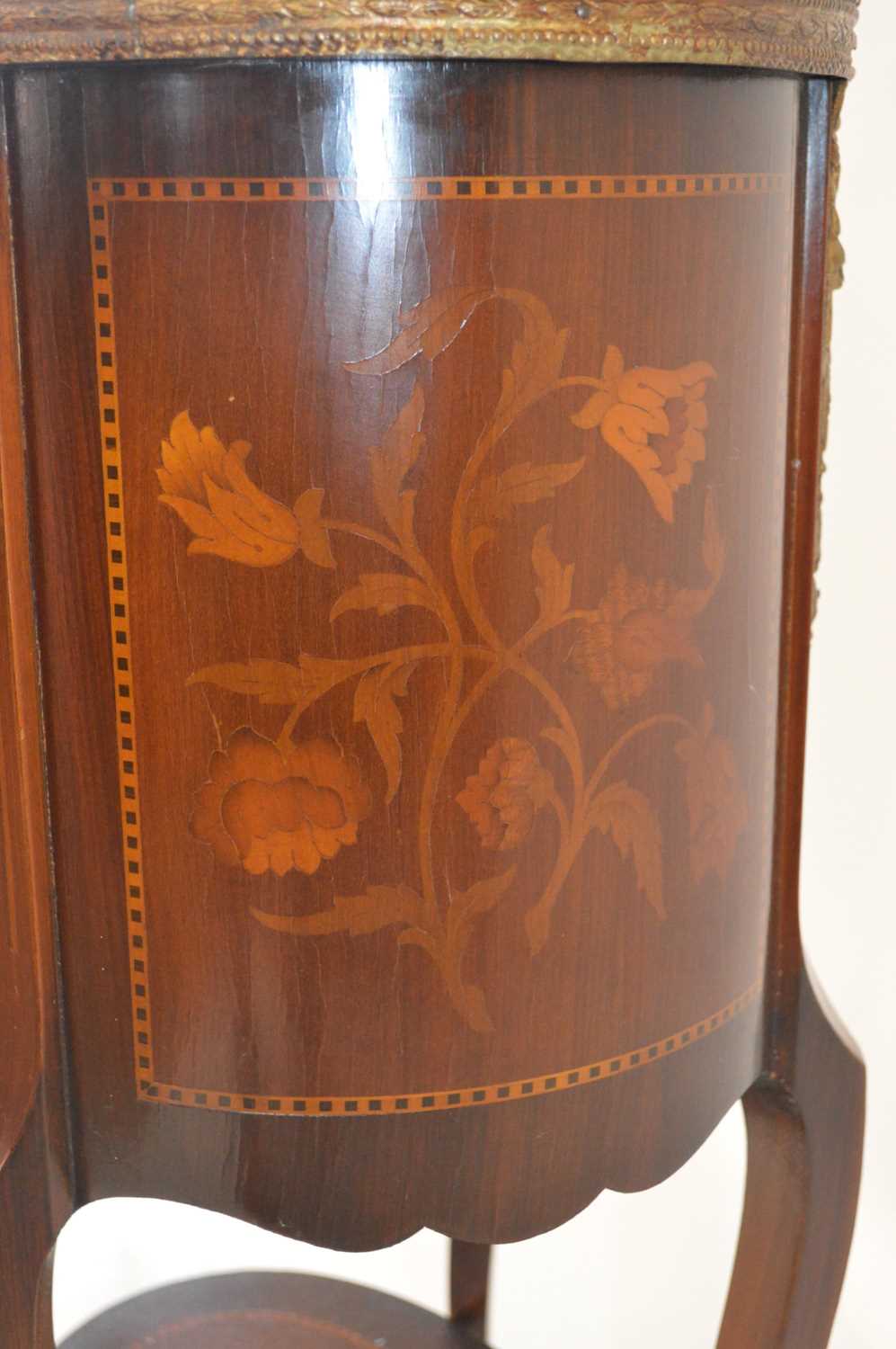 Late 19th Century Louis XV Style French Marquetry and Ormolu Mounted Side Table - Image 5 of 8