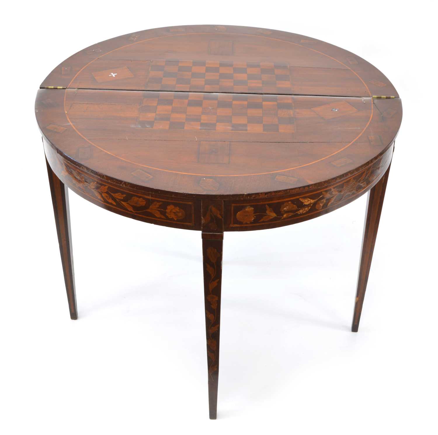 19th Century Dutch Marquetry Card Table - Image 2 of 9