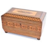 Tunbridge ware tea caddy