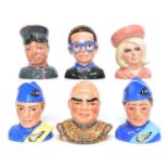 Six Beswick limited edition Thunderbirds ceramic busts