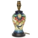 Moorcroft Anna Lily pattern lamp base