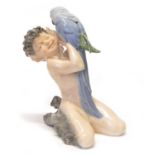 Royal Copenhagen figure Fawn and Parrot