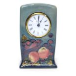 Moorcroft Finches pattern mantel clock