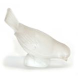 Lalique frosted glass bird