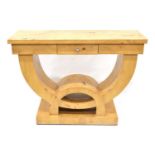 Art Deco Style Maple Console Table