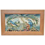 Moorcroft Kingfisher Framed Plaque