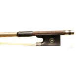 German silver mounted violin bow,