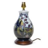 Moorcroft Lamp Base in Bramble Pattern