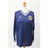 U18 Scotland National Football Team Jersey Match worn shirt from the group stages of the 1982 UEFA E