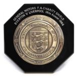 General Motors FA Charity Shield plaque by Mappin & Webb Everton v Liverpool at Wembley Stadium, 198