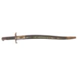 1853 pattern yataghan sword bayonet and scabbard