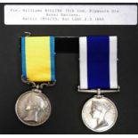 Royal Navy Baltic medal, also a Long service medal